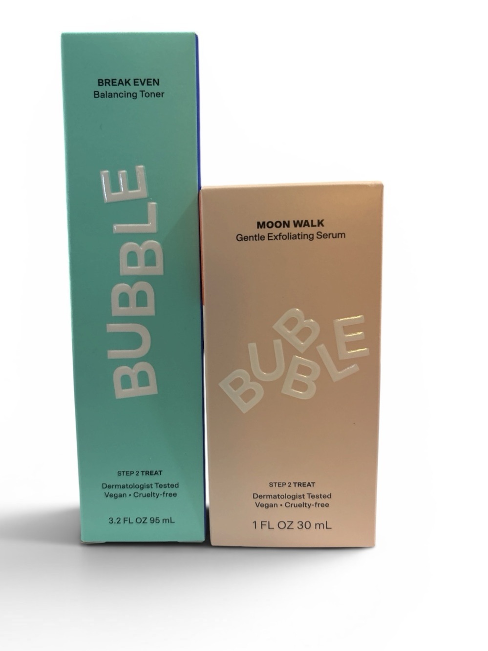 BUBBLE Break Even Balancing Toner & Moon walk exfoliating serum (121)